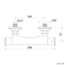 2Pièces Mitigeur Douche Thermostatique En Métal Argenté Pour Douche