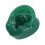 Audiphone droit support de modèle d'oreille en silicone vert 13