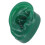Audiphone droit support de modèle d'oreille en silicone vert 14