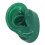 Audiphone droit support de modèle d'oreille en silicone vert 11
