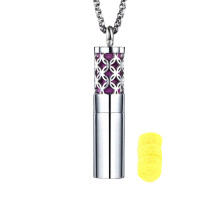 2Stk Aromatherapie Diffusor Halskette Silber Für Damen