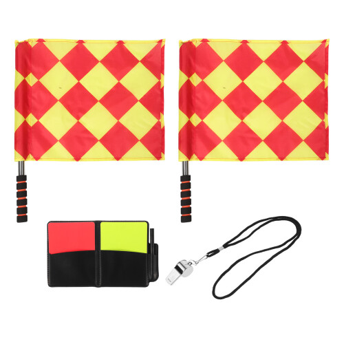 1Ensemble Ensemble Arbitre Football Cartons Drapeaux PVC