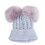 2Stk Weiche Strickhaube Baby Grau Doppelhaarball Warm 1
