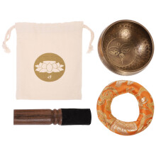1Ensemble Bol Chantant Cuivre Bois Ensemble Bouddhiste Décoratif