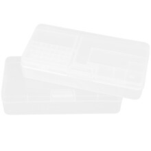 6Pcs White Plastic Container for Small Parts Storage