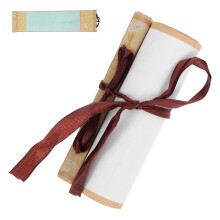 2Pcs Sturdy Xuan Rice Paper Scrolls with Wooden Rods for Artistic Use