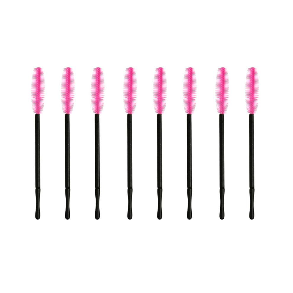 Artibetter 100Pcs Rosy Disposable Eyelash Mascara Wands For Salon Use