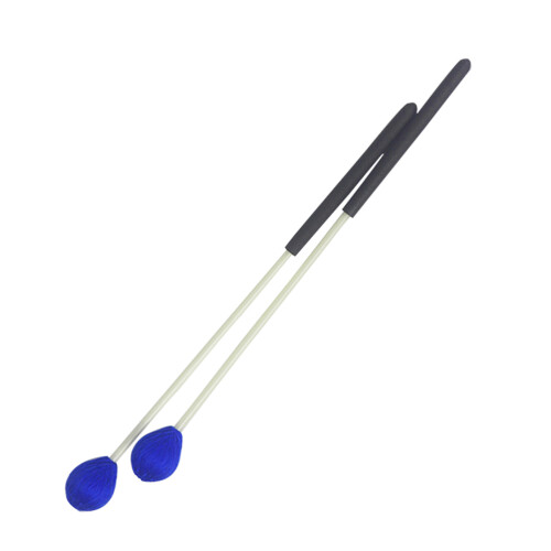 3Paires Maillets Percussion Marimba Bleu Tête Moyenne Nylon