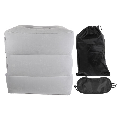 2Pièces Coussin Repose-Pieds Gonflable Réglable En PVC