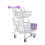 2Pièces Mini Chariot À Deux Niveaux Violet Pour Décor Chic 1