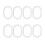 108Pcs White C Shape Curtain Rings Lightweight Shower Hooks 1