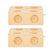 4Stk Holzwinkelplatten Reibungsblock Physik Lehrmittel Beige