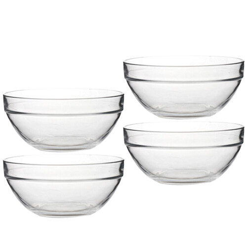 12Pièces Bols À Pudding En Verre Clair Multi-Usage Pour Cuisine