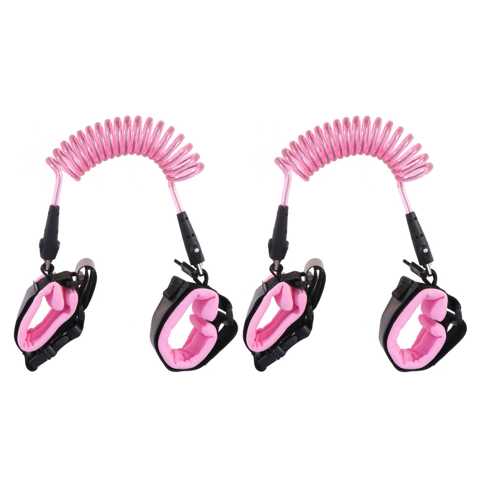 6Pcs Kids Anti Lost Wrist Band Comfortable Prevent Lost Strap Pink Artibetter