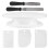 3Sets Rotating Cake Stand for Decorating White Stable 360 Turn Design 1
