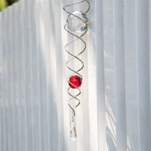 Lot de 2 Boules D'Observation en Spirale Stabilisateur de Vent à Queue en Spirale de Jardin en Spirale à Suspendre avec Crochet Pivotant