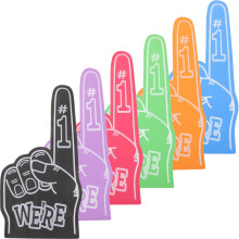 12Pcs Bright Color Eva Foam Hands Cheer Props for Sports and Parties