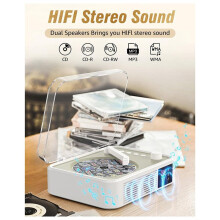 Portable  CD Player Rechargeable LED Desktop Retro CD Players with Speakers Vintage CD Player for Home