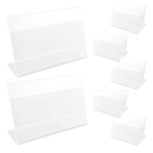 120Pcs Premium Plastic Price Tag Holders Transparent for Shop Use