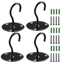 12Pcs Strong Black Metal Nail Hooks for Kitchen Bathroom Wall Hanging