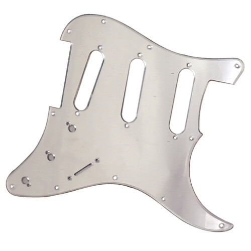 Spegel Gitarr Stötskydd 11 Hål ST SSS Gitarr Skrapplatta med 11 Styck Skruvar för FD ST Gitarrtillbehör A 1