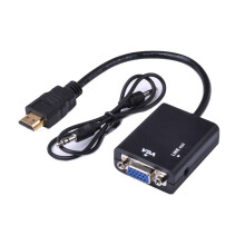 2Pcs Active to Vga Converter Adapter with Audio for Pc TV Projector