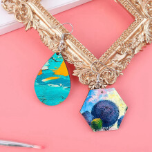 60Pcs Sublimation Blank Earrings, Earrings Heat Transfer, Unfinished Earring with Hooks for DIY Sublimation Accessories