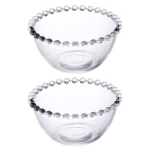 6Pcs Glass Dessert Bowls Transparent Decorative Household Salad Bowls
