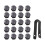 42Pcs Grey ABS Bolt Covers Wheel Nuts Protectors for Car Use 1