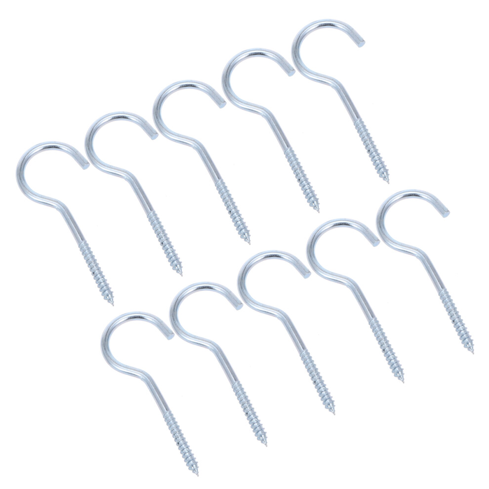 30Packs Screw-In Zinc Ceiling Hooks Silver Cup Hooks For Light Items 3652056616130