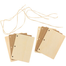 12Pièces Cahiers Bois Naturel Kraft Papier Beige Mariage Rustique
