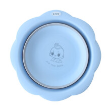 3Pcs Sky-Blue Reusable Folding Baby Washbasins Large Capacity Durable