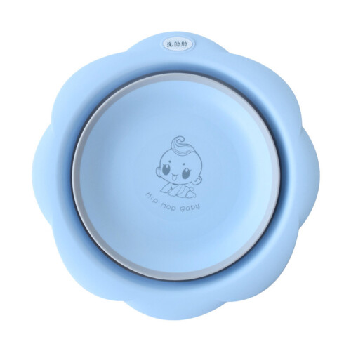 3Pcs Sky-Blue Reusable Folding Baby Washbasins Large Capacity Durable