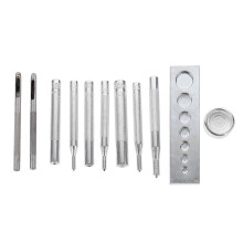 33Pcs Clothes Snap Button Tool Kit Silver Rivets Puncher Set