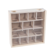 2Pcs Wooden Hamster Maze Beige Toy Tunnel for Pet Play
