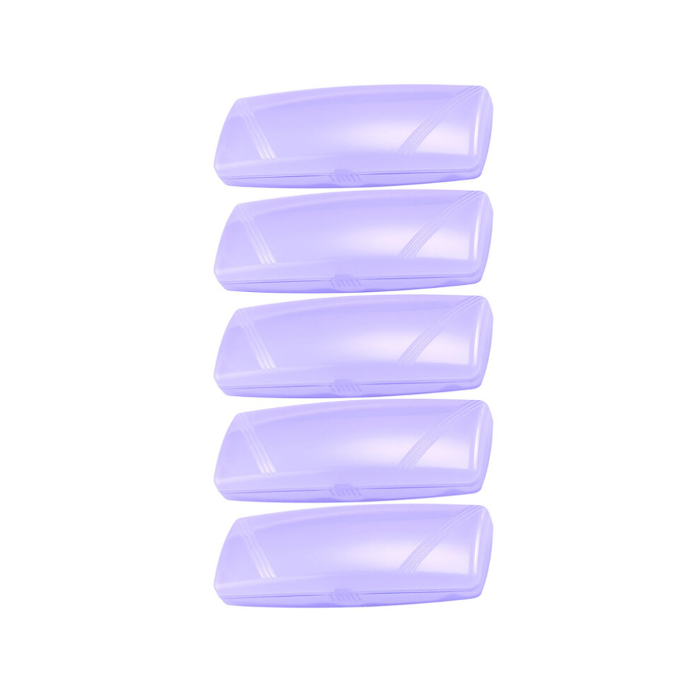 Totority Purple 15Pcs Plastic Eyeglasses Case Storage Glasses Box With Lining