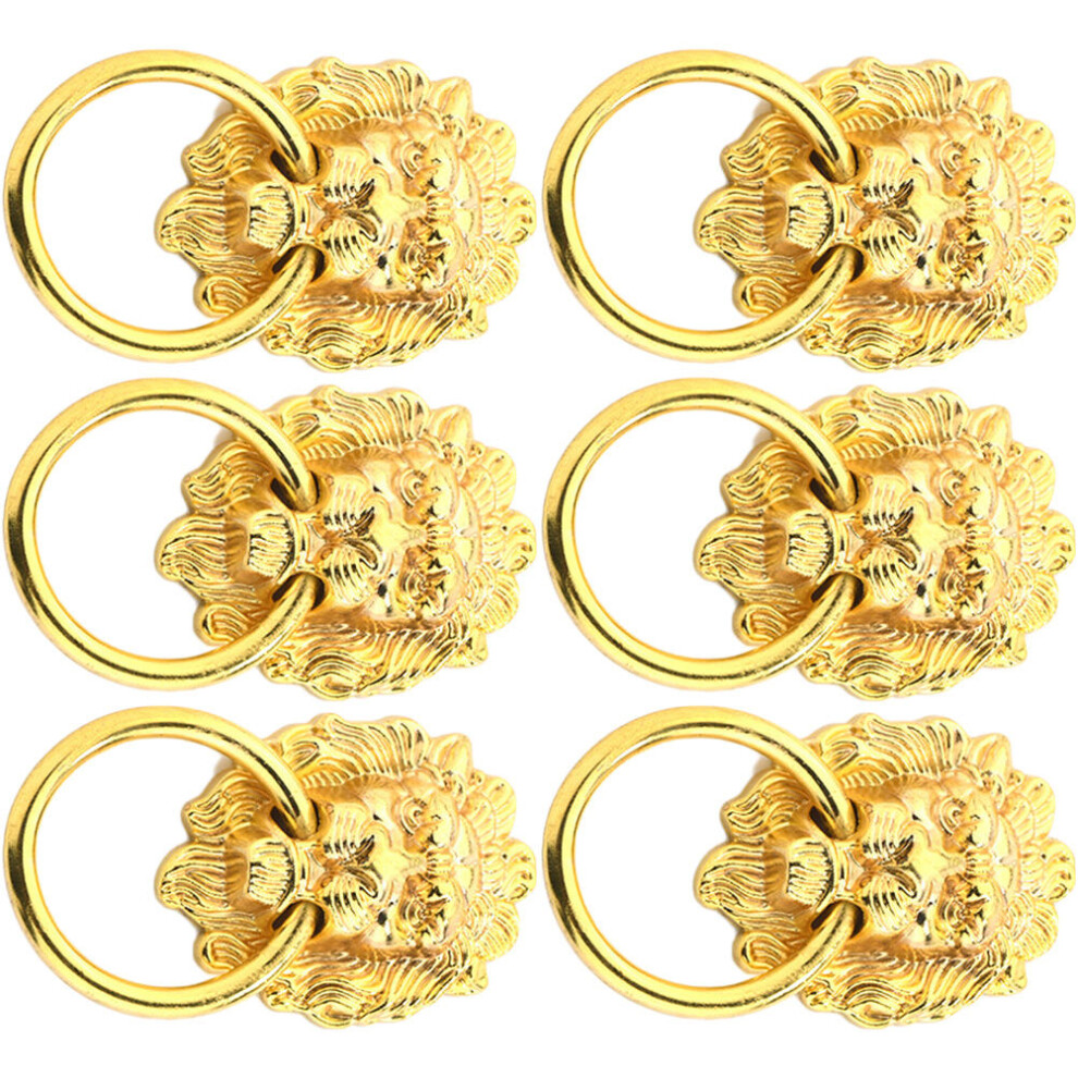 30Pcs Golden Lion Head Mini Knobs Zinc Alloy Cabinet Pulls Home Decor 3651087861861