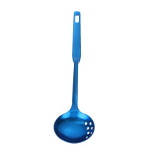 2Pcs Stainless Steel Food Serving Spoons Blue for Home Use