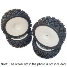 4Pcs 70mm 1/10 RC Off-Road Buggy Car Rubber Tires Wheel Tyres Front for  TT01 TT02 XV01 LC RACING PTG-2 HSP HPI