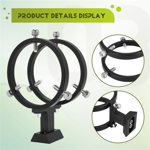 Adjustable Pointer Finderscope Bracket 6-Point Guidescope Rings Mount Astronomical Telescope,82mm(49mm-81mm) 2