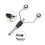 2PC Double  Bi-Ceramic Tip Fly Attaching Bobbin Holder pour Standard Bobbin Fishing Flyes Leurre Baits Making Tool 2
