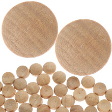 100Pcs Lightweight Wood Plugs Beige Screw Hole Covers for Furniture