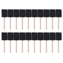 120Pcs Painting Stippler Set Black Round Sponges with Wood Handles