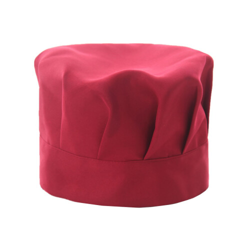 2Pcs Red Soft Fabric Chef Cap Adjustable Mushroom Hat for Cooking