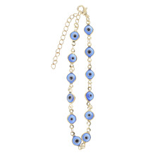 3Pcs Golden Evil Eye Adjustable Bracelets Beaded Jewelry for Women