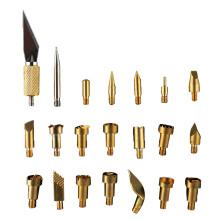 44Pcs Golden Copper Solder Tips Industrial Kit Lightweight and Durable