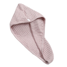 2Pcs Pink Fast Drying Hair Towels Durable Shower Caps for Bathroom Use