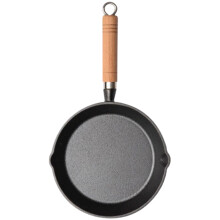 2Pcs High-Grade Nonstick Cast Iron Pan Black Flat Frying Pan