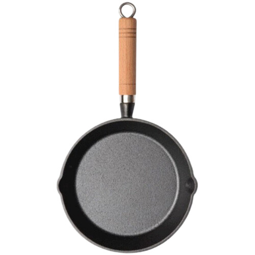 2Pcs High-Grade Nonstick Cast Iron Pan Black Flat Frying Pan