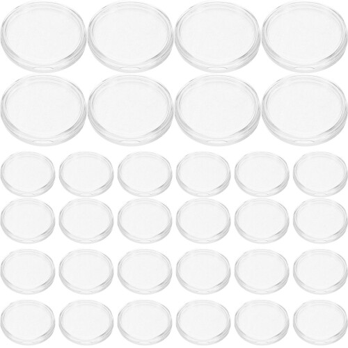 200Pcs Clear Coin Storage Box Compact Case